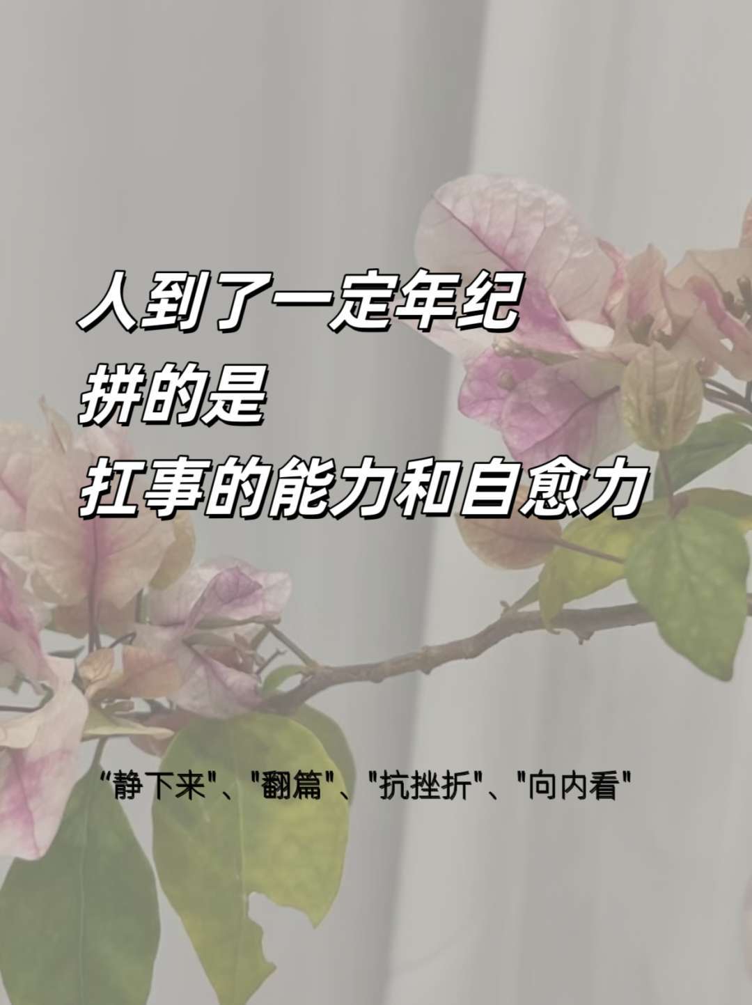 要把更多的目光放在自己身上,凡事尽力而为,更要量力而行